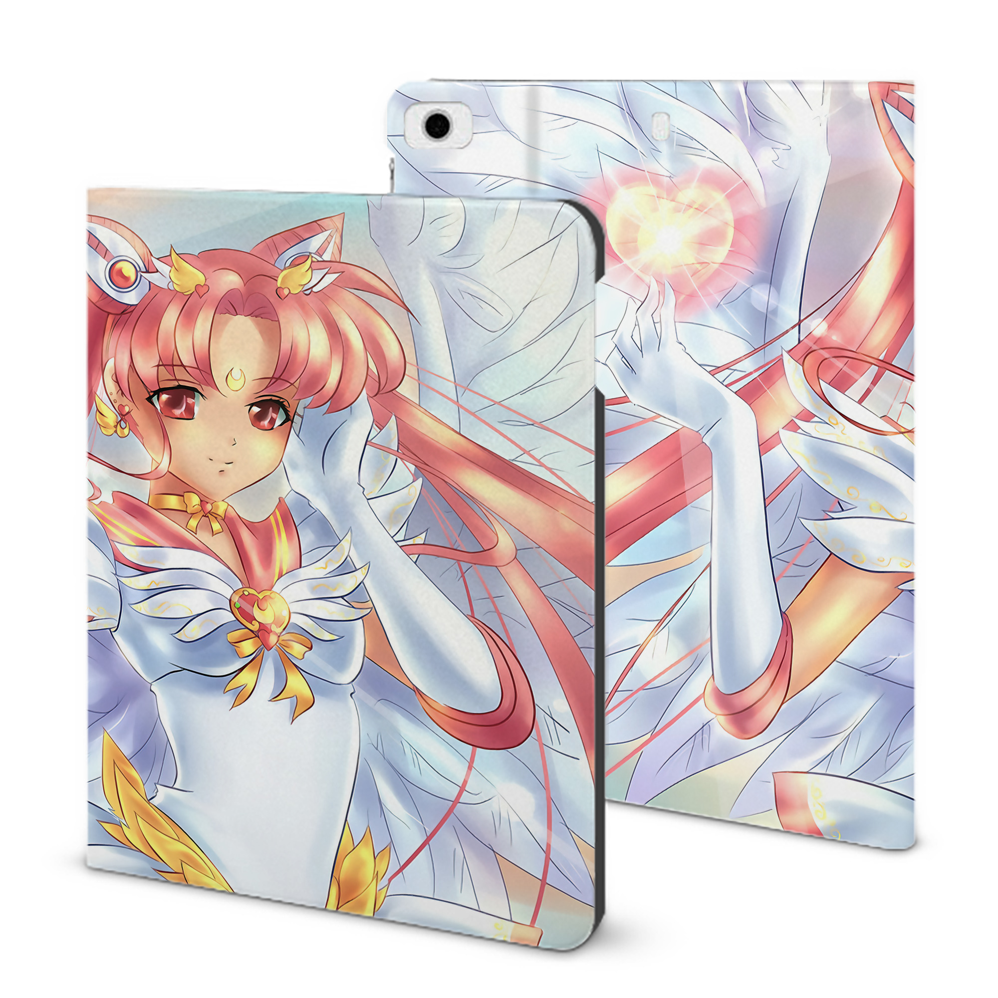 （画像用） 美少女戦士セーラームーン Sailor Moon IPad ケース ブック型 PUレザー TPU 耐衝撃 軽量 薄型 ペン収納なし 全面保護 IPad 各モデル対応